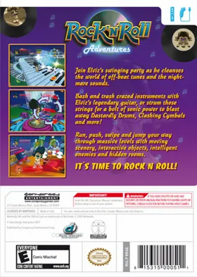 Rock 'N' Roll Adventures box cover back